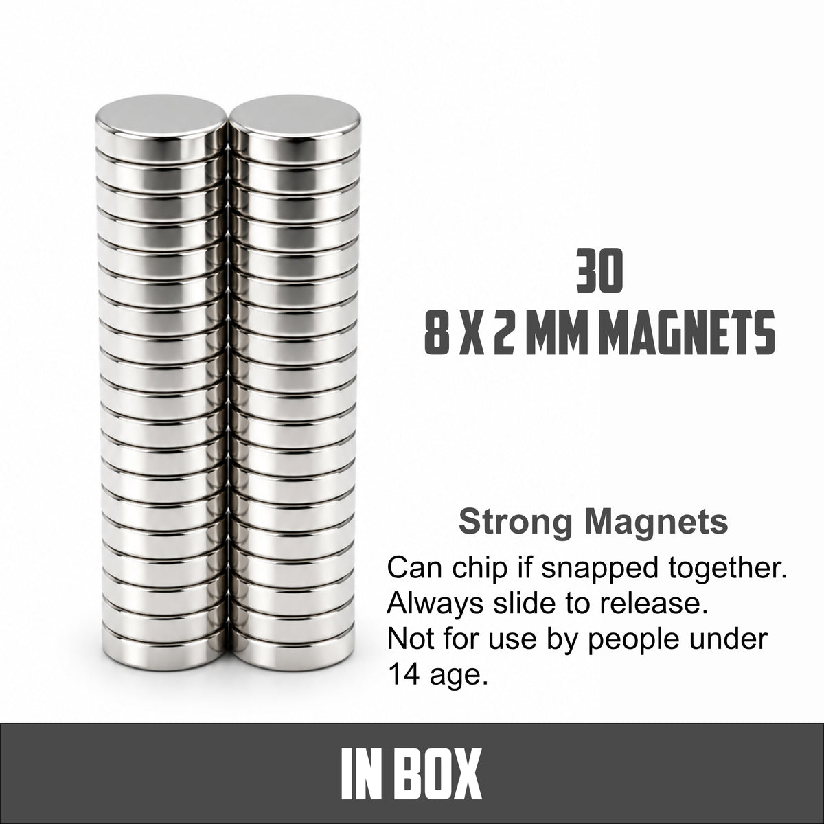 8mm X 2 mm Round Disk Neodymium Magnets