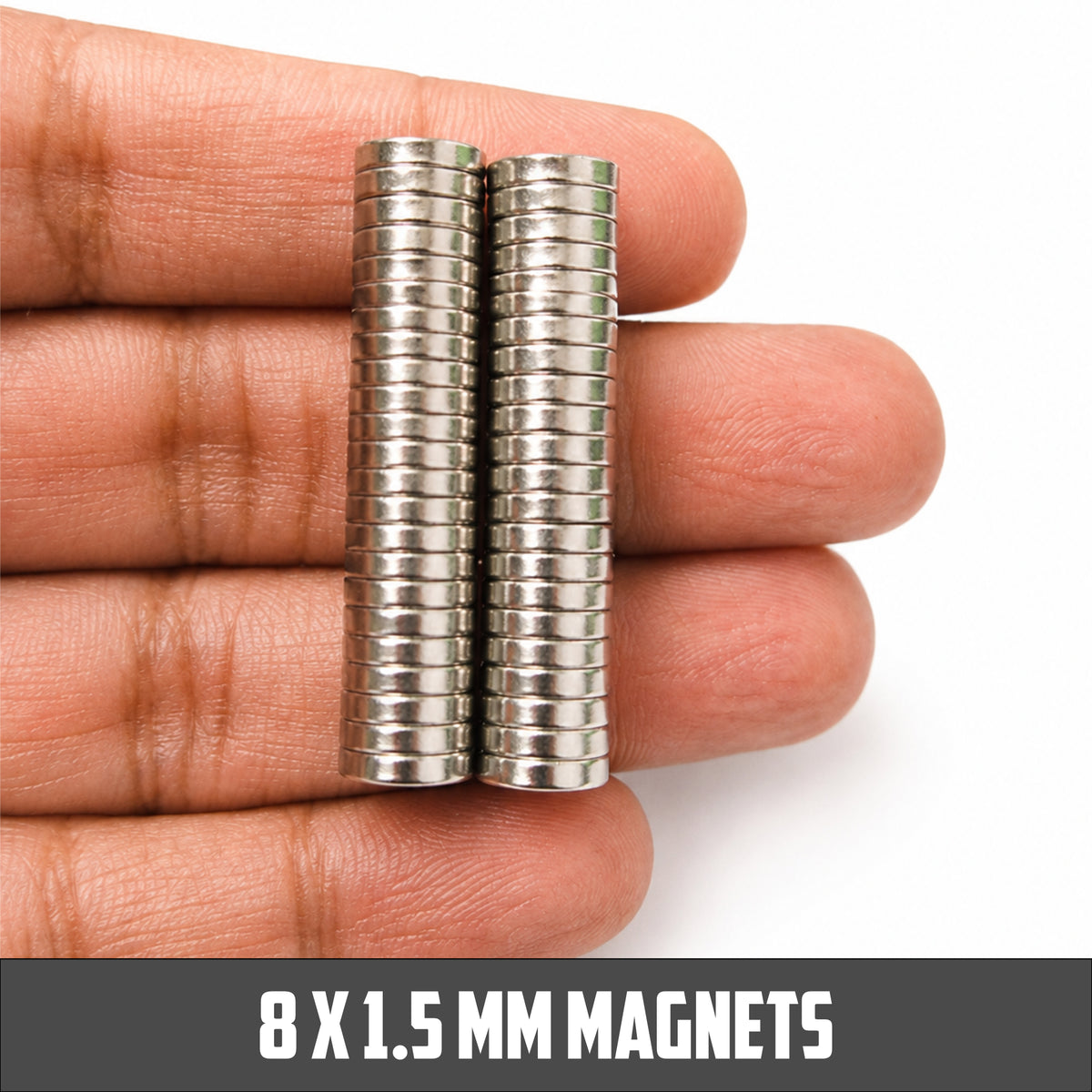 8 mm x 1.5 mm Round Disk Neodymium Magnets